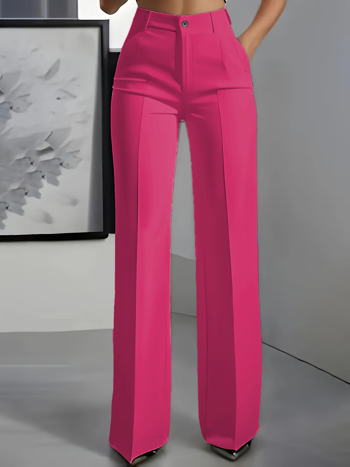 Pantalon Tailleur Fluide Chic