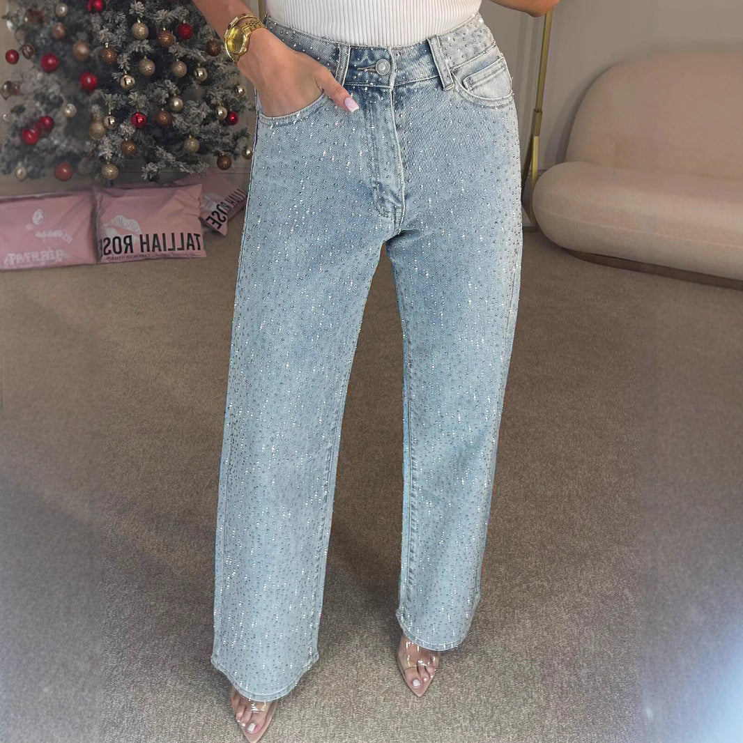 Jean Strass Taille Haute Élégant