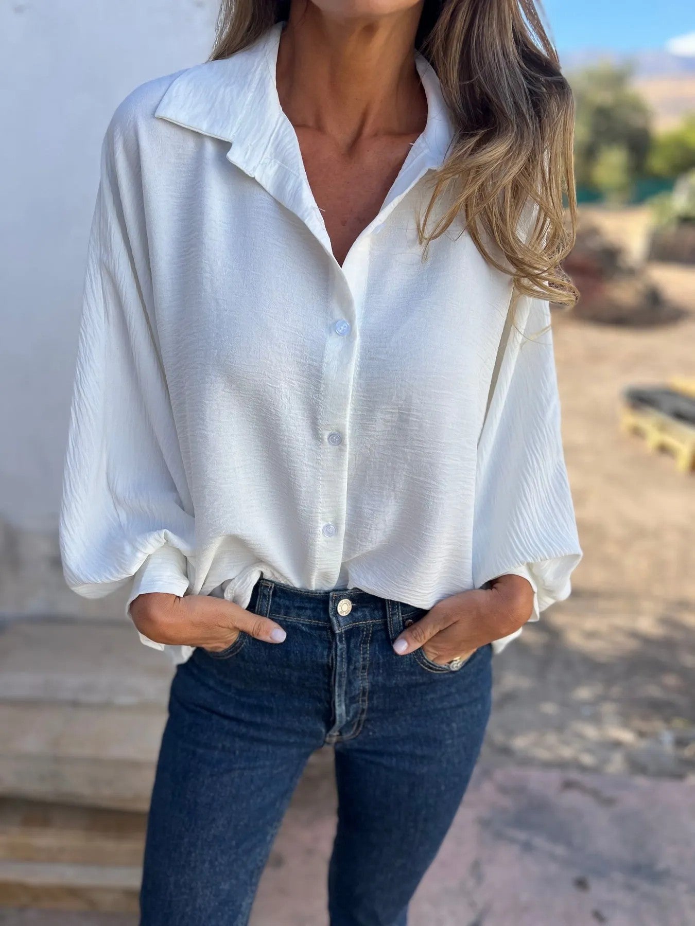 Chemise Fluide Manches Lanternes