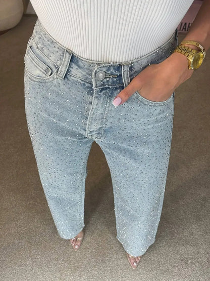 Jean Strass Taille Haute Élégant