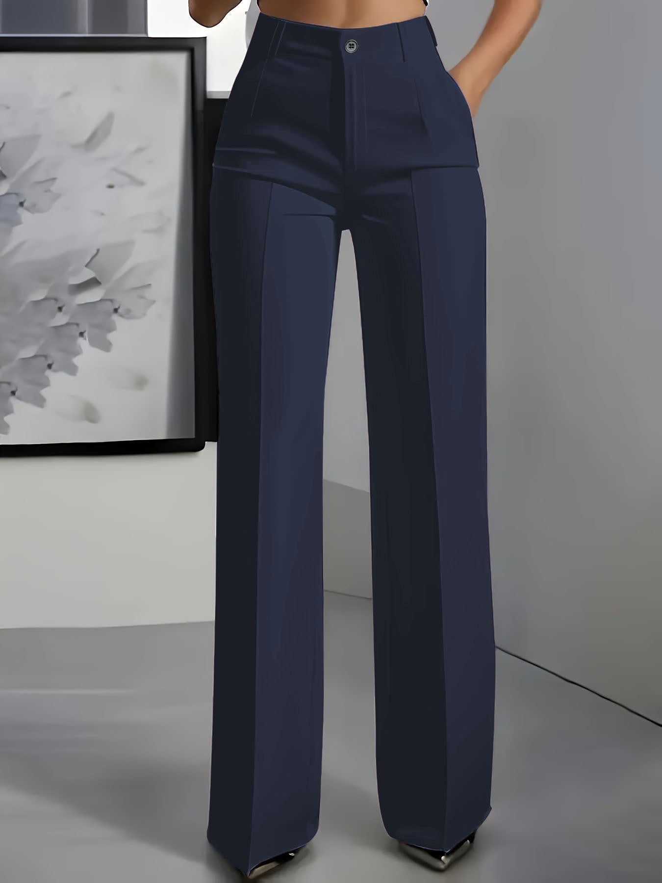 Pantalon Tailleur Fluide Chic